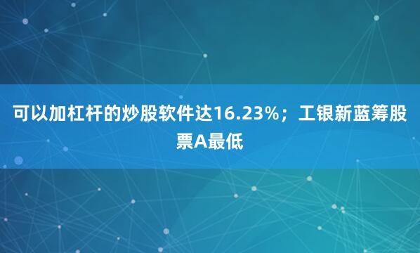 可以加杠杆的炒股软件达16.23%；工银新蓝筹股票A最低